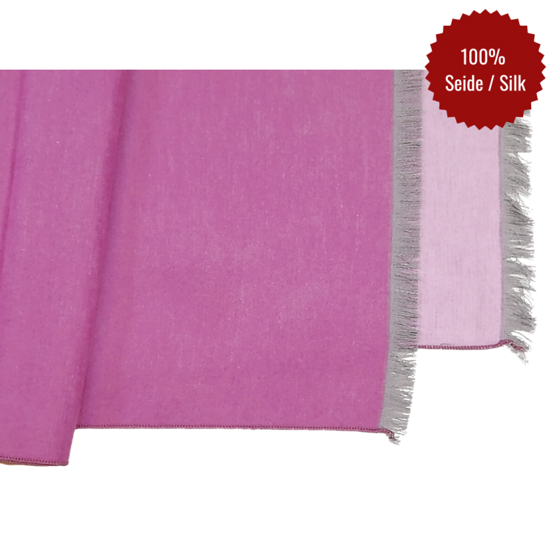 Seidenflanell Schal Lila Pink